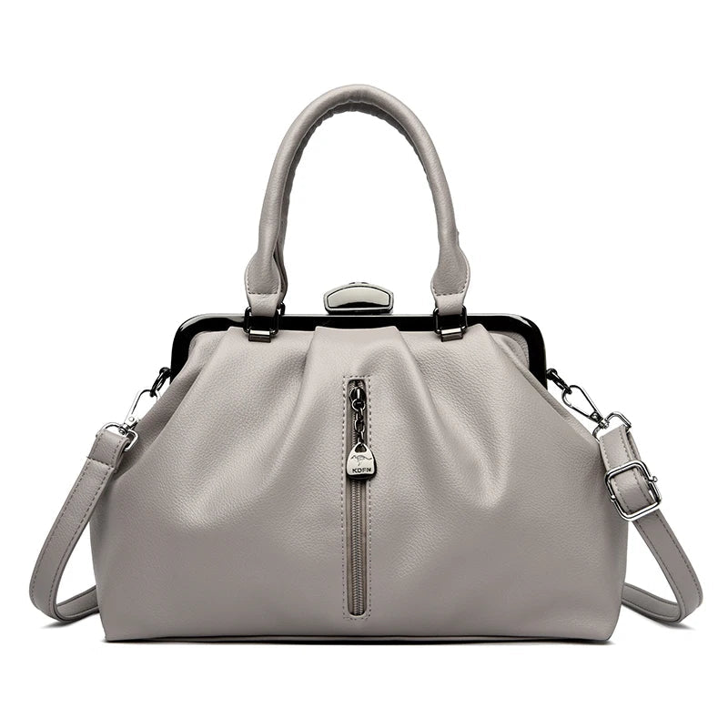 Sac à main Tote cuir véritable Femme – Cabas zippé Grande Capacité MYNELIA