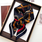 Luxuriöser quadratischer Seidenschal für Damen, 70 x 70 cm, weiches Satin-Halstuch, Haarband, elegantes Handtaschenband, Stirnband, Bandana, Schal