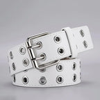 Ceinture Tendance Double Trou — Style Y2K Punk Rock, Sans Poinçon, 110 cm MYNELIA