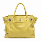 Sac Tote en cuir PU Souple Boucles Métal Double Poignée