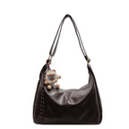New Free Pandent Fashion Women's Crescent bag High Quality PU Leather Shoulder Bag Waterproof Crossbody Bag Casual Tote Bag MYNELIA