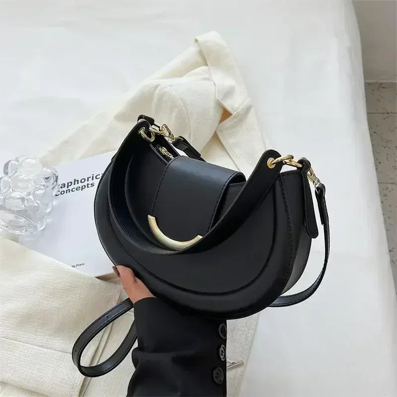 Sac bandoulière cuir PU – Boucle Magnétique