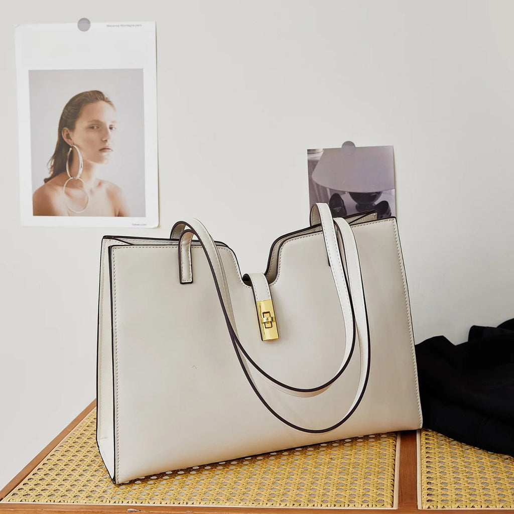 Sac à main cabas City-Grande capacité – Cuir PU MYNELIA