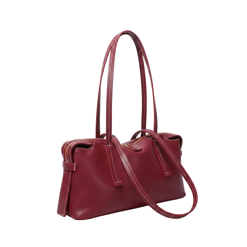 Sac Bowling cuir véritable Double anse – Élégance & Initiales Personnalisées