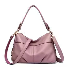 Sac à main en cuir véritable souple MYNELIA