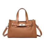 Cowhide Satchel Bag for Women 2025 Large Capacity Luxury Quality Genuine Leather Handbags Fashion Lady Crossbody Messenger Bags MYNELIA