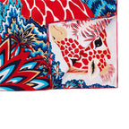 Foulard carré femme en soie imprimée – 90 × 90 cm