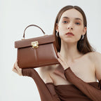 2026 neue Hufeisenschnalle Pendeln Echtleder Tasche Handtasche Einzelschulter große quadratische Umhängetaschen