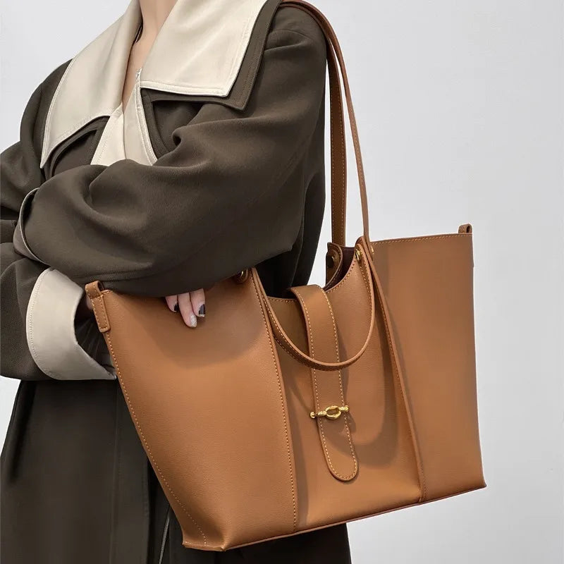 Sac Cabas en Cuir Véritable Grande Capacité – Modèle Haut de Gamme