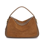 Sac en daim et cuir véritable-Tote Bag luxe bandoulière MYNELIA