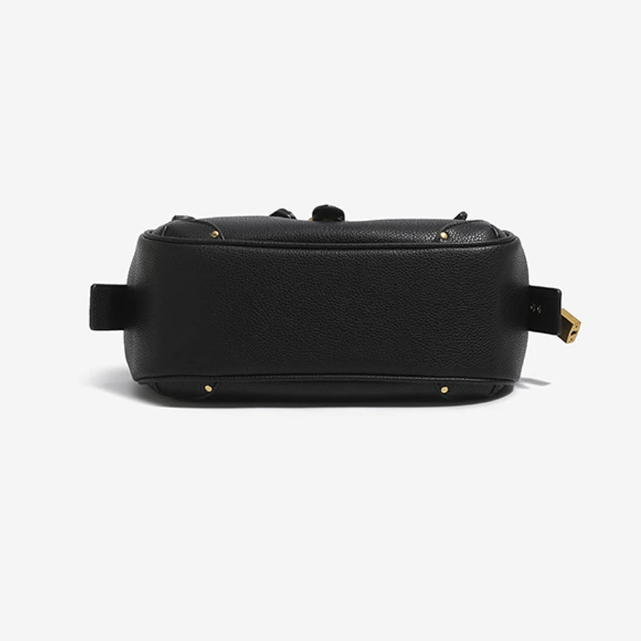 Sac épaule vintage esprit biker en cuir PU