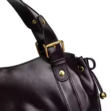 Sac à main en simili cuir souple plissé grande capacité. MYNELIA
