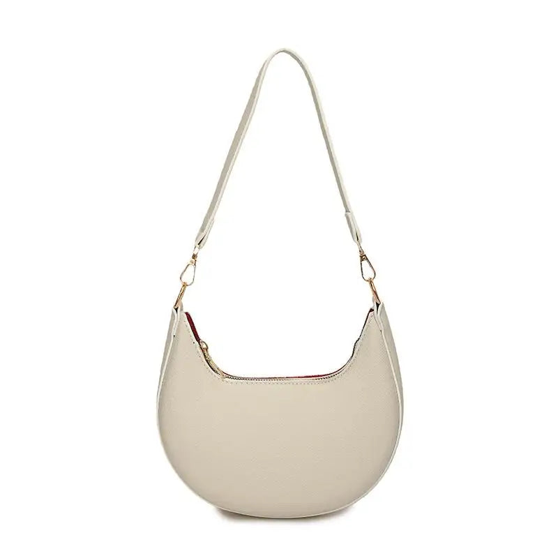 Sac Baguette en cuir PU Demi-Lune Léger