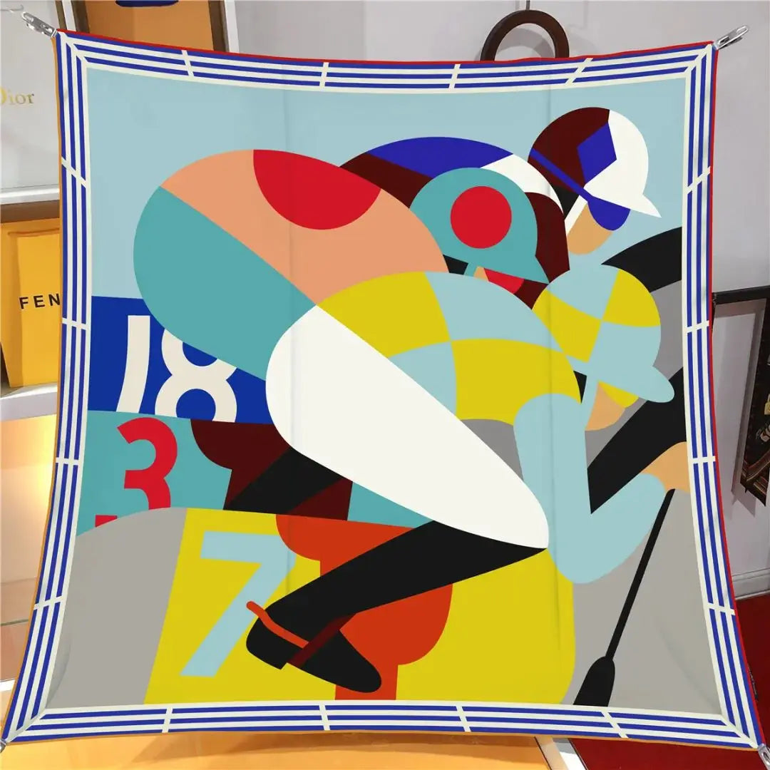 Foulard Twill Imprimé Protection Solaire Ultra Léger Multiport