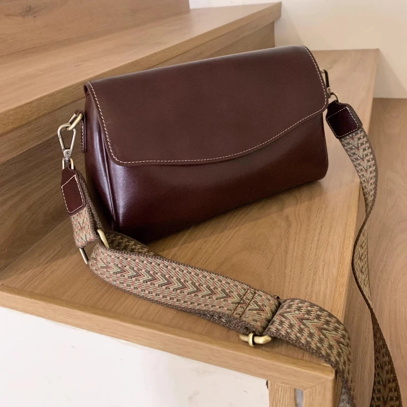 Sac Satchel en Cuir Véritable Souple Minimaliste