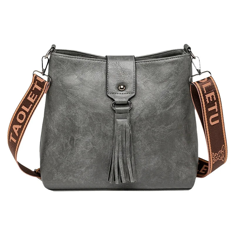 Sac seau en cuir PU– Bucket Style street chic