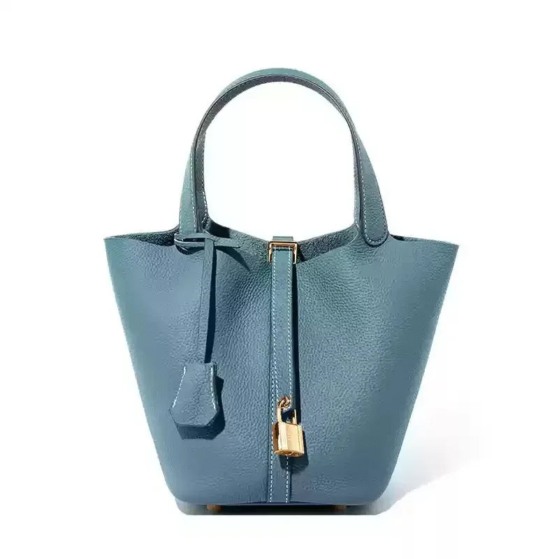 Sac Seau en Cuir Togo – Panier Souple Femme, 22 cm MYNELIA