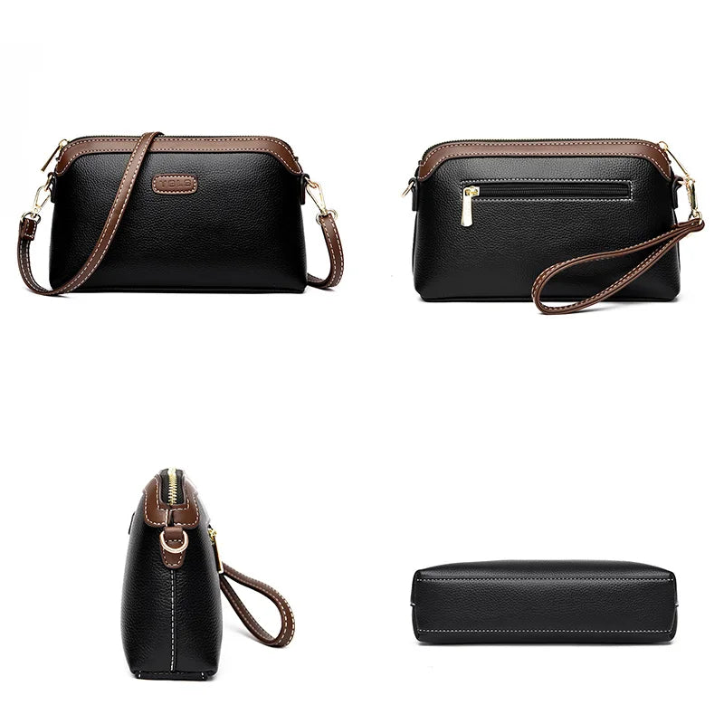 Sac à main bandoulière cuir véritable Femme — L’Essentiel Luxueux MYNELIA