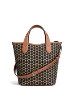 Sac Bucket Canvas Monogramme – Motif géométrique,Coutures contrastées