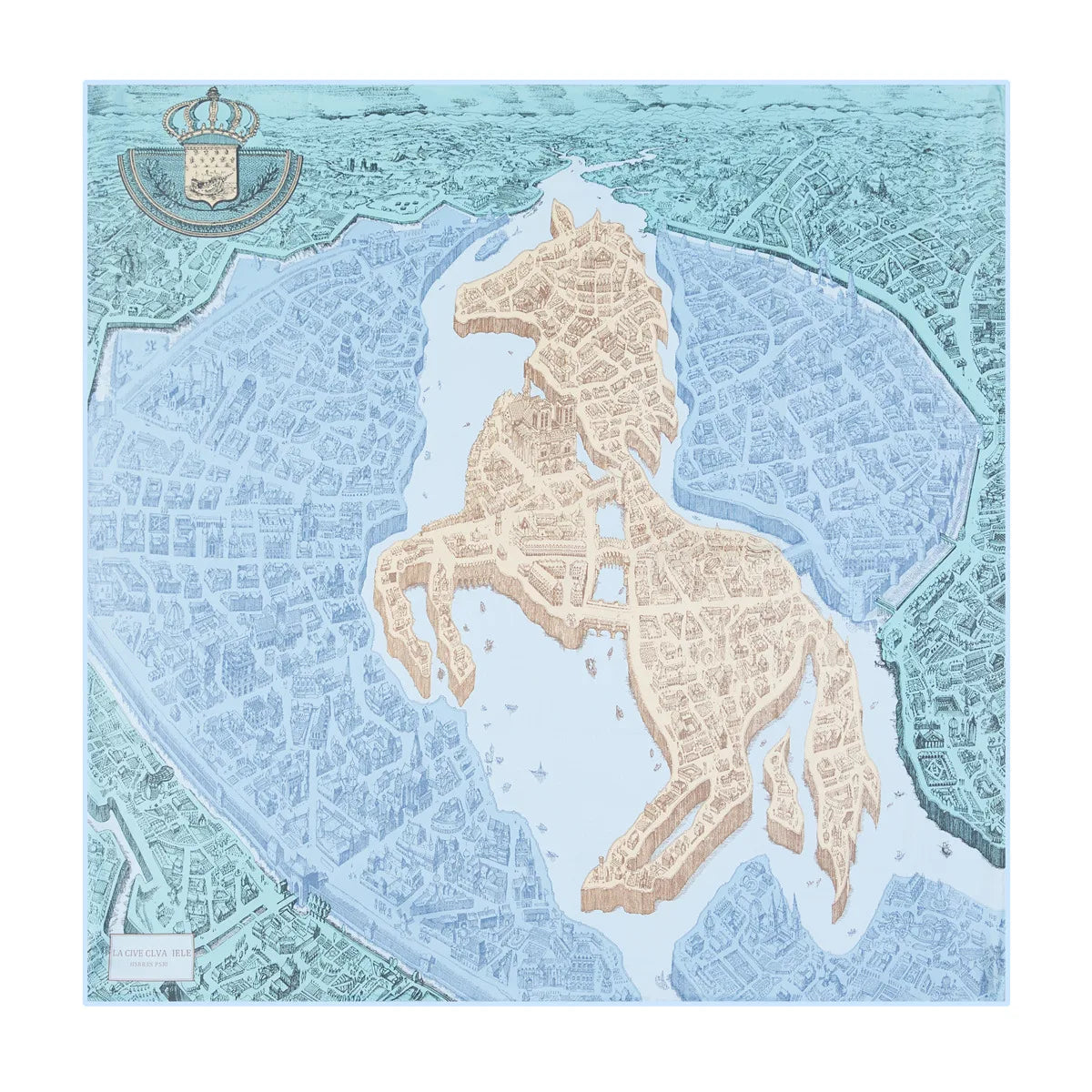 Foulard carré femme en soie imprimée – 90 × 90 cm