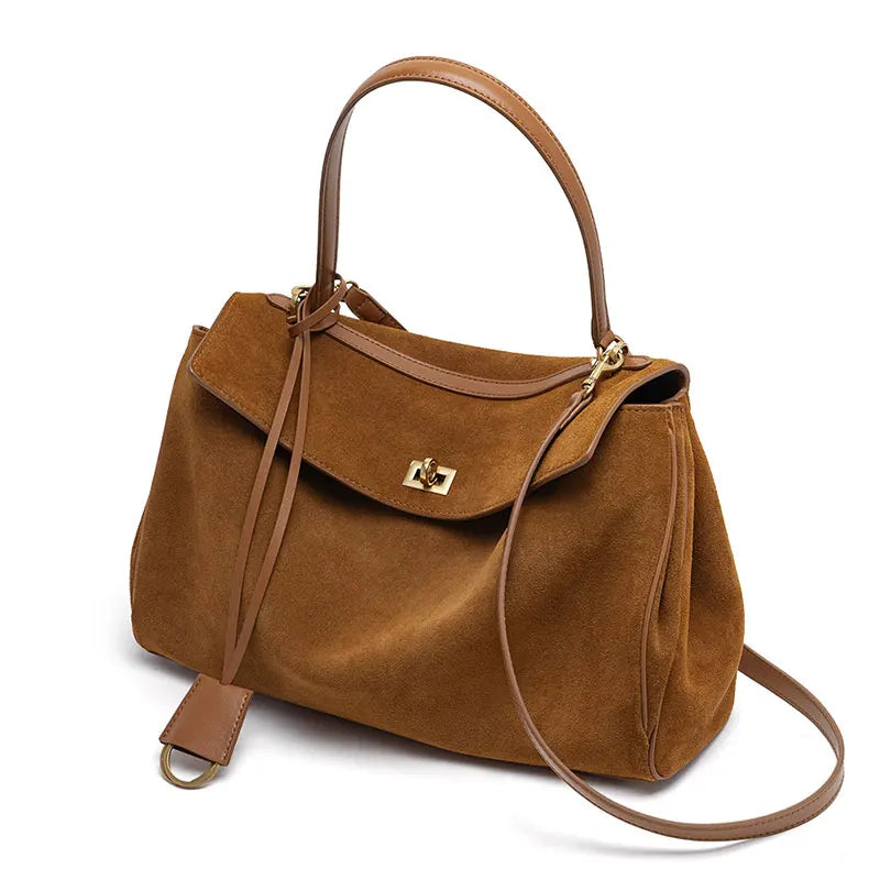 Sac Tote en Daim & Cuir | Grande Capacité Femme – Bandoulière Chic MYNELIA