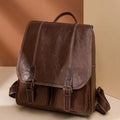 Sac à Dos Vintage en Cuir Souple – Grande Capacité, Mixte & Intemporel MYNELIA