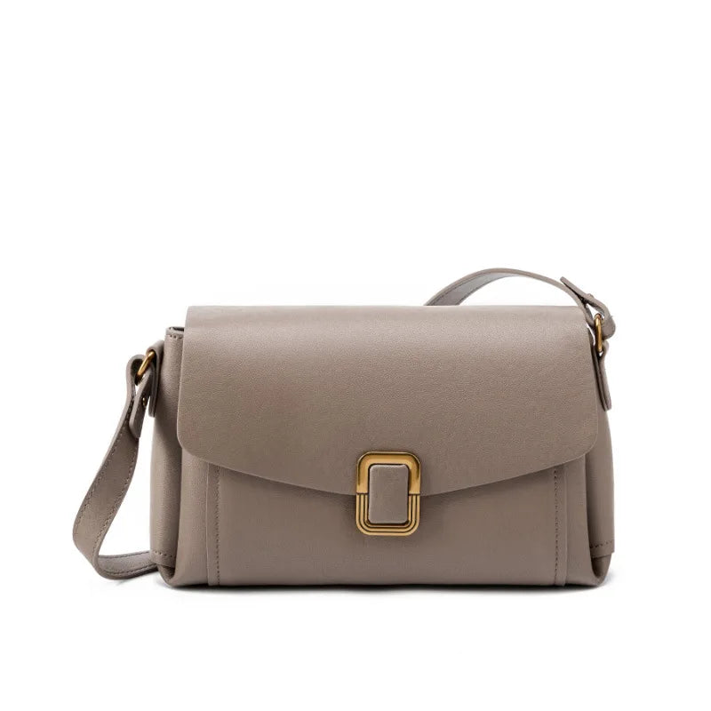 Sac bandoulière en cuir Véritable – Style Rétro,Poches intérieures