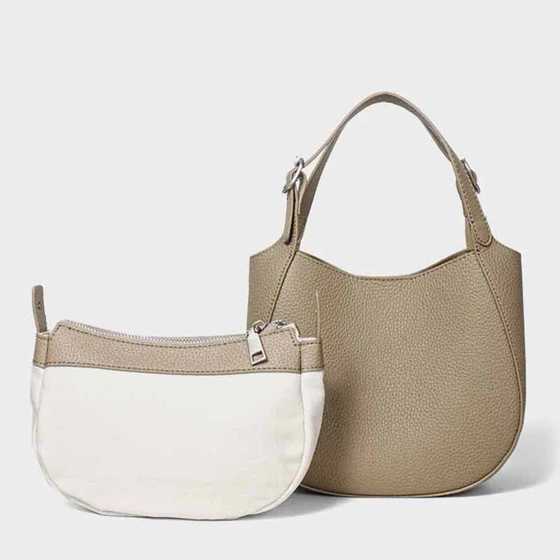 Sac seau cuir véritable  – Initiales Personnalisées