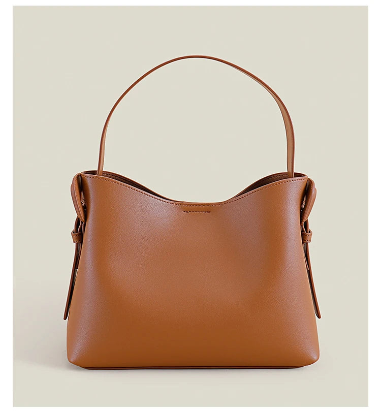 Sac à main tote bag cuir véritable–Sac cabas luxe grande capacité MYNELIA