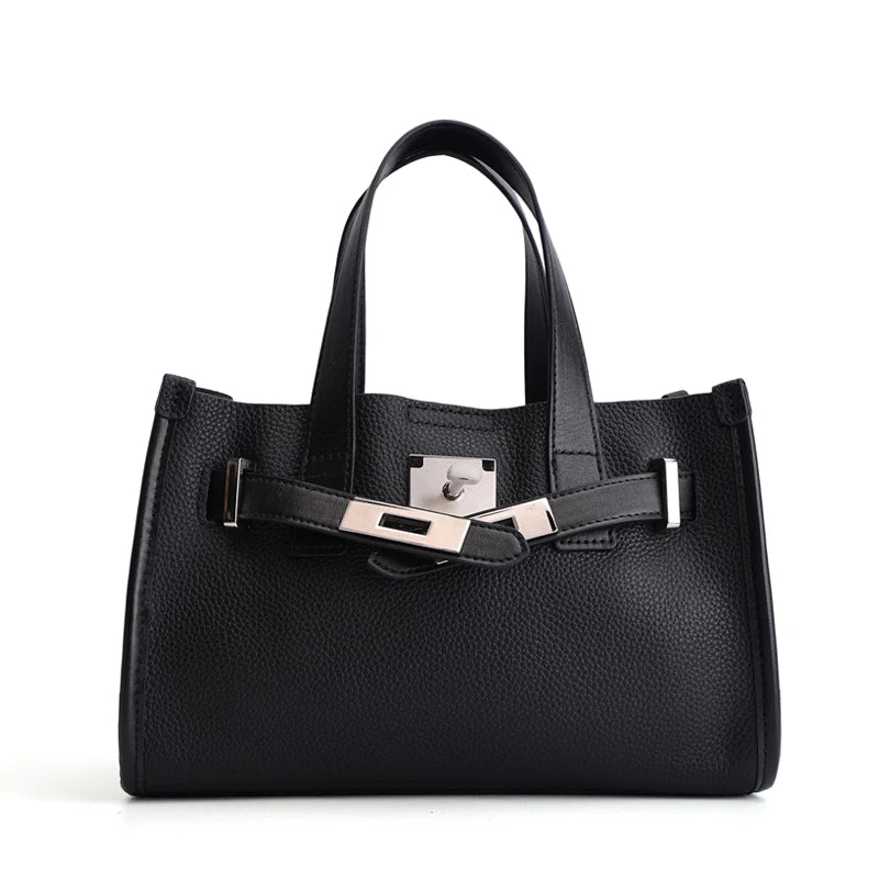 2026 Spring New women's Retro Genuine Cowhide Leather Tote Bag Female Luxury Designer Shoulder Underarm Bags Niche Crossbody Bag MYNELIA