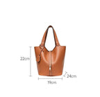 Sac à main fourre-tout en cuir PU – Boucle Dorée MYNELIA