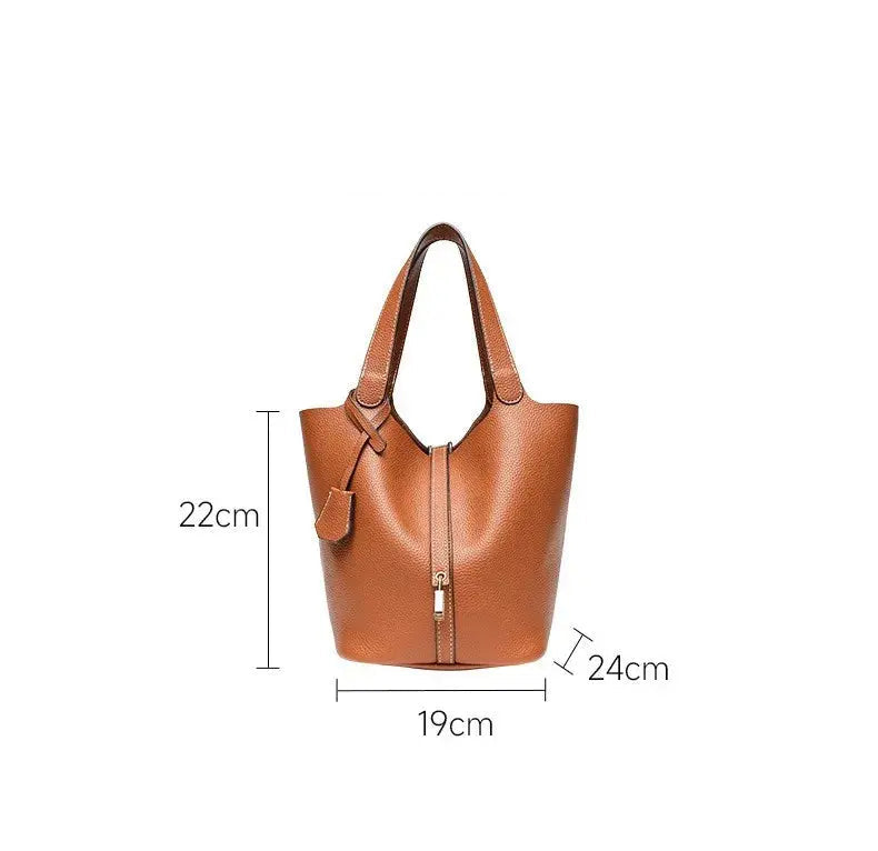Sac à main fourre-tout en cuir PU – Boucle Dorée MYNELIA
