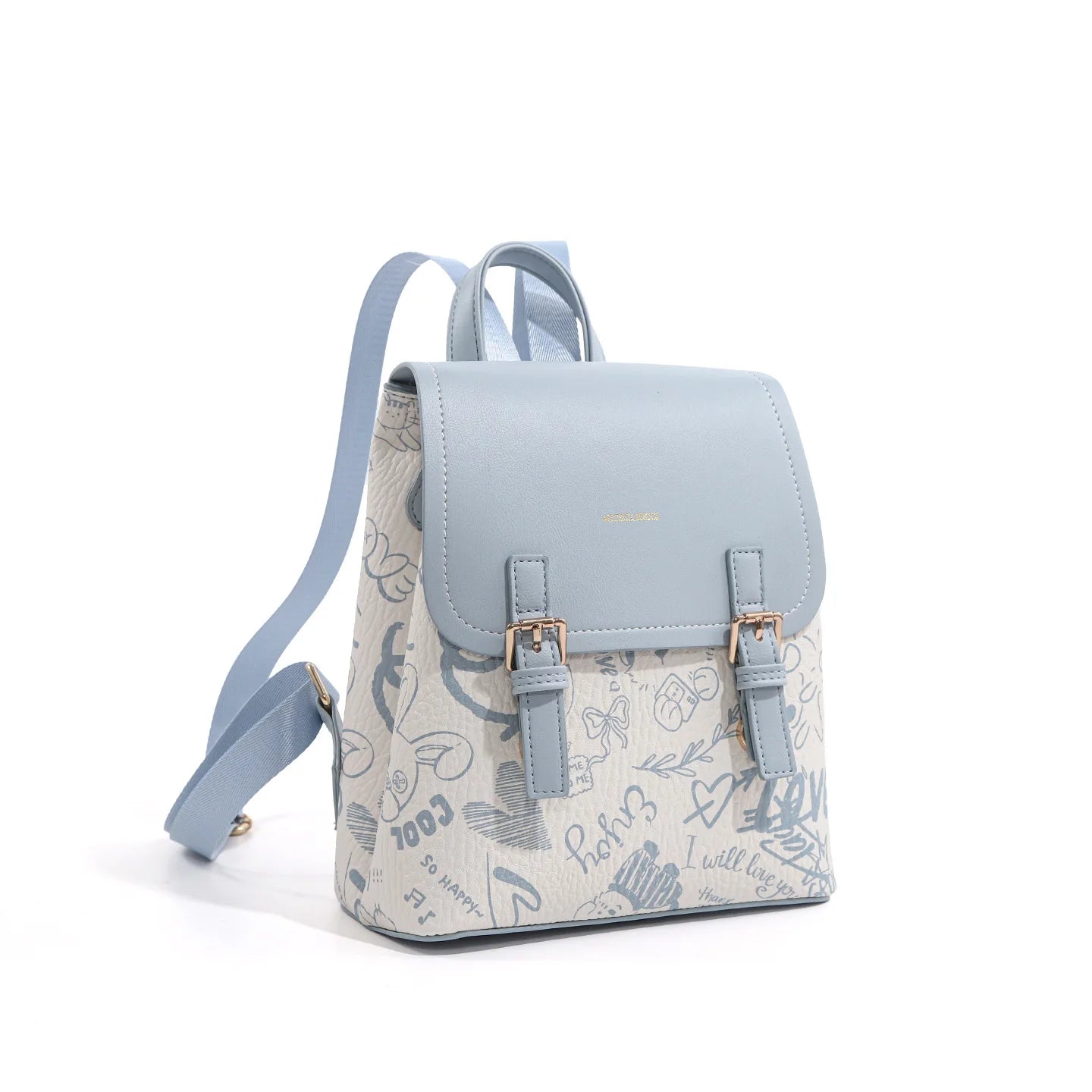 Sac à Dos Femme Imprimé Graffiti – Style Campus, Cuir PU Résistant | MYNELIA MYNELIA