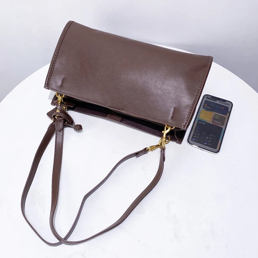 Sac Vintage en cuir PU Souple – Épaule Croisé
