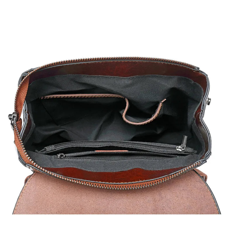 Sac à Dos Cuir Véritable 3-en-1 Convertible