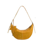 Sac demi-lune Vintage Femme – Polyester Breloque Feuille Hobo Bandoulière