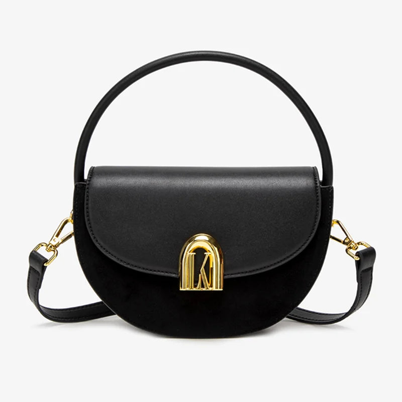 Satteltasche 2025 Neue Luxus-Damenhandtasche Vielseitige Halbrund-Einzelschultertasche Hochwertige Pendler-Umhängetasche