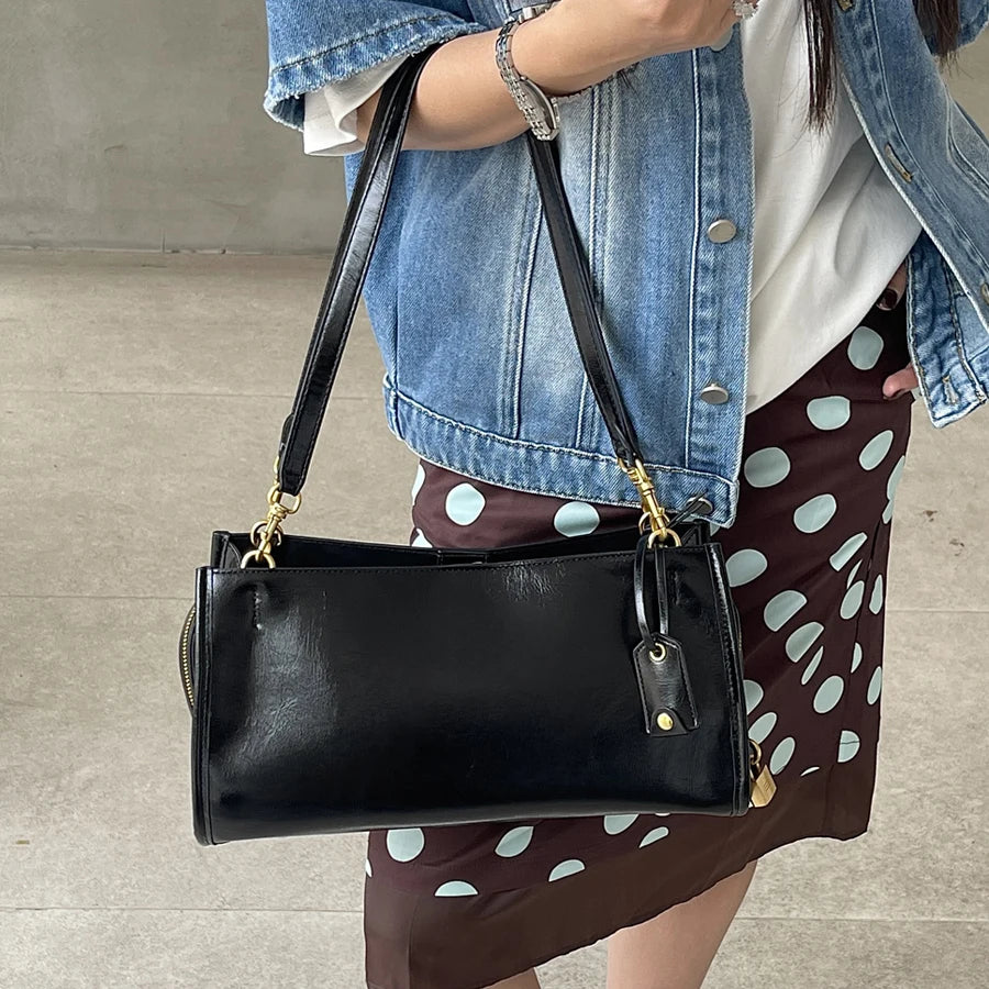 Sac Vintage en cuir PU Souple – Épaule Croisé