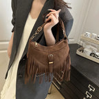 Sac bandoulière femme daim velours
