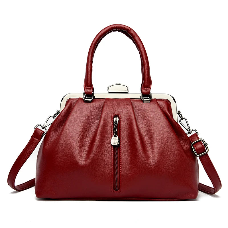 Sac à main Tote cuir véritable Femme – Cabas zippé Grande Capacité MYNELIA
