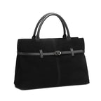 Oversized Suede Leather Briefcase Spacious Handheld Shoulder Crossbody Bag Women Slouchy Commuting Premium Light Luxury Handbag MYNELIA