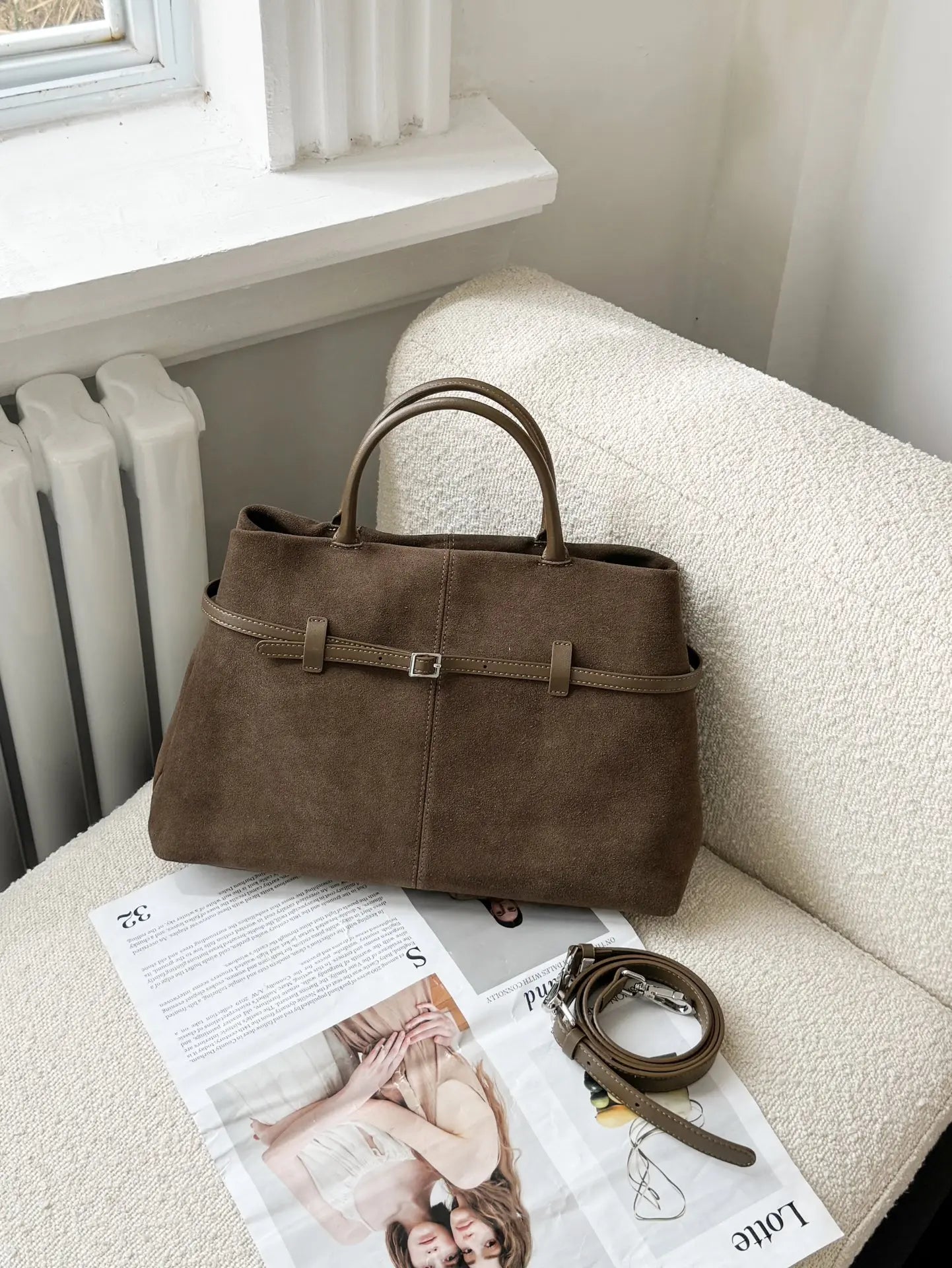 Sac cabas en cuir véritable – sSyle luxe, porté épaule ou main MYNELIA