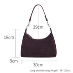 Sac bandoulière cuir Suède Femme – Style Rétro Bandoulière Vachette