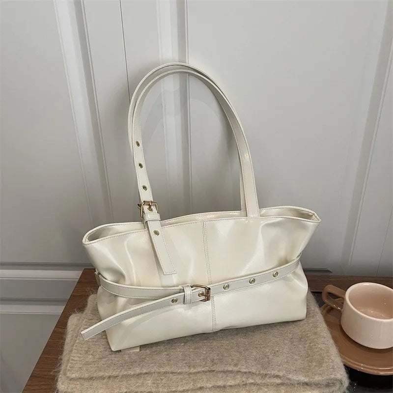Sac à main boucle ceinture — Cabas vintage femme | Grande capacité & Épaule MYNELIA