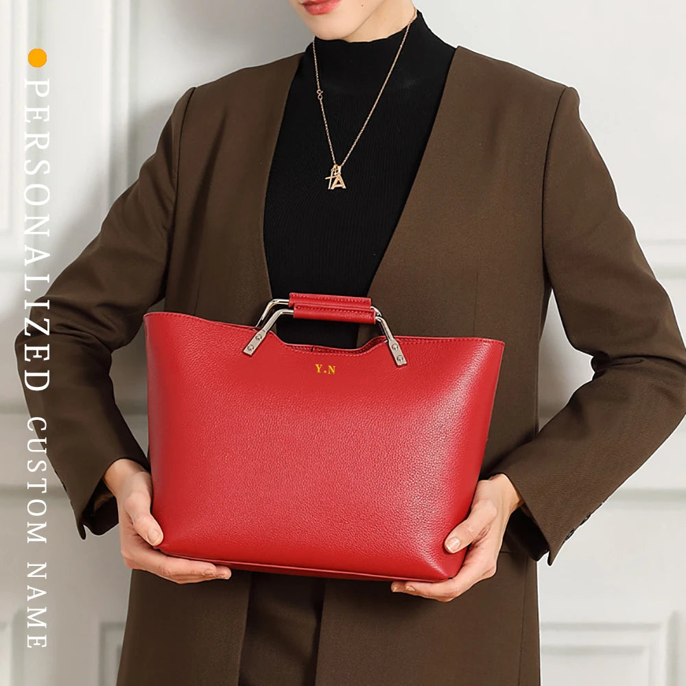 Sac Satchel Cuir Vache Véritable Doublure Coton