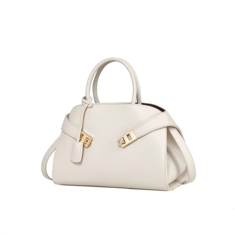 Sac à main en cuir PU Double Boucle Métal