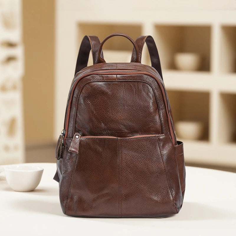 Sac à dos cuir véritable Femme — L'Essentiel Luxueux MYNELIA
