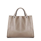 Sac cabas souple en cuir véritable à poches intérieures