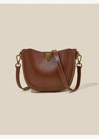 Sac en Cuir Véritable  Rabat Hasp 3 Poches Croisé Vintage