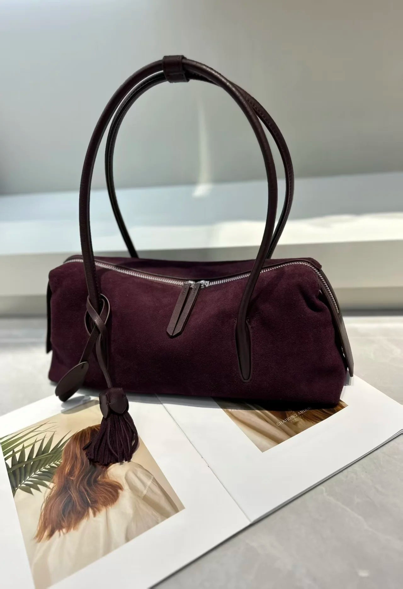 Sac à main Femme en Suède & Cuir – Style Vintage Unique MYNELIA